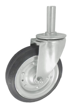 KOŁO METAL-GUMA 200MM OBUDOWA Z TRZPIENIEM 64*25