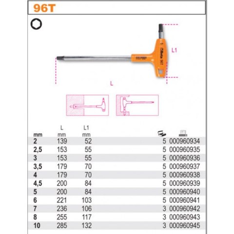 KLUCZ TRZPIENIOWY KĄTOWY 3.5MM