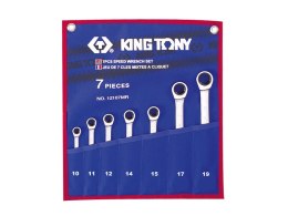 KOMPLET KLUCZY PŁASKO-OCZKOWYCH Z GRZECHOTKĄ 7 SZTUK 10-19MM