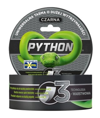 TAŚMA DUCT TAPE PYTHON CZARNA 48MM*25M