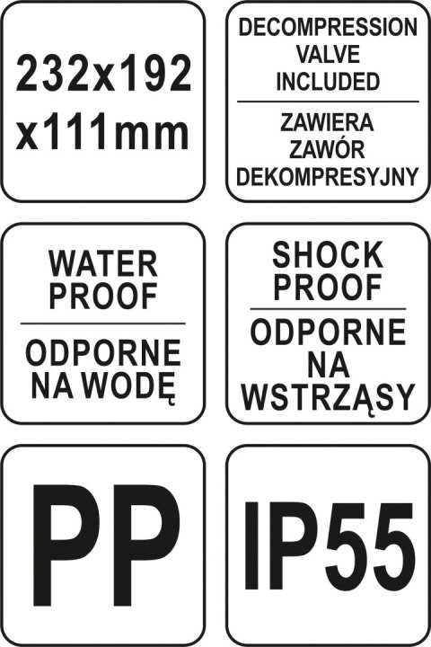 WALIZKA NARZĘDZIOWA HERMET 232*192*111MM