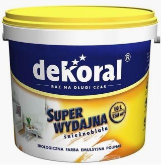 EMULSJA AKRYLOWA WEWNĘTRZNA DEKORAL POLINAK BIAŁA 5L