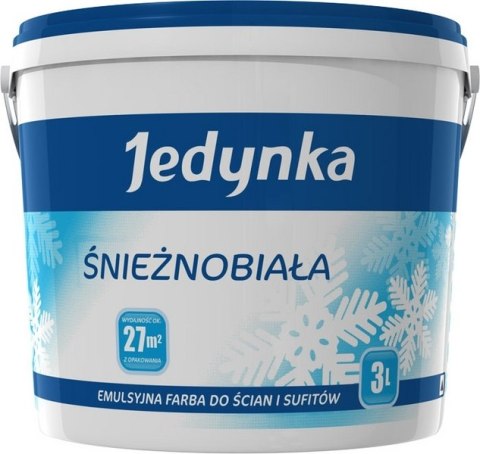 EMULSJA AKRYLOWA WEWNĘTRZNA JEDYNKA ŚNIEŻNOBIAŁA 10L