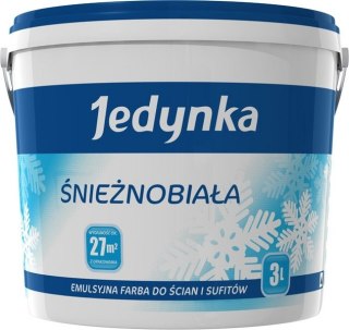 EMULSJA AKRYLOWA WEWNĘTRZNA JEDYNKA ŚNIEŻNOBIAŁA 3L