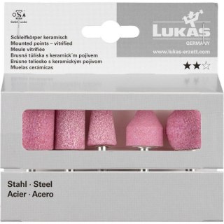 ZESTAW ŚCIERNIC TRZPIENIOWYCH LUKAS DO STALI