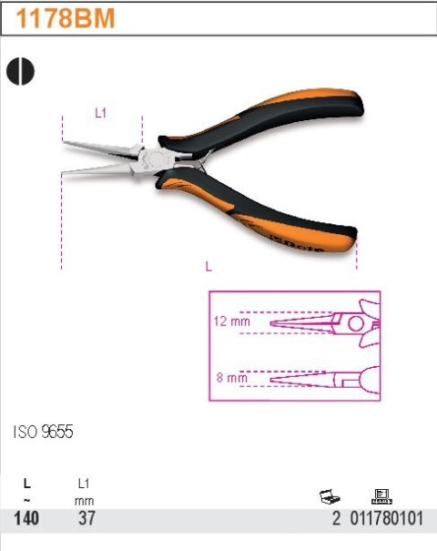 SZCZYPCE PÓŁOKRĄGŁE DLA ELEKTRONIKÓW 140MM