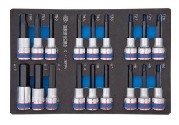 ZESTAW NASADEK DŁUGICH 1/2'' HEX H4-H17 + TORX T20-T60