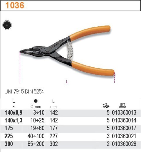 SZCZYPCE DO PIERŚCIENI ZEWNĘTRZNE SEGERA 140MM