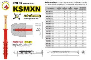KOŁEK SZYBKI MONTAŻ KSMXN 8*200MM