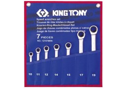 KOMPLET KLUCZY PŁASKO-OCZKOWYCH Z GRZECHOTKĄ 7 SZTUK 10-19MM