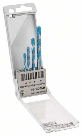 ZESTAW WIERTEŁ MULTICONSTRUCTION 4,5,6,8MM