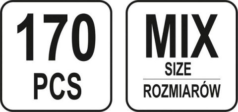 WKRĘTY PODKŁADKI DO KAROSERII MIX 170SZT