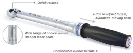 KLUCZ DYNAMOMETRYCZNY Z PRZYCISKIEM 1/4'' 5-30NM