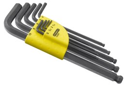 ZESTAW KLUCZY 6-KĄTNYCH DŁUGICH Z KOŃC. KULISTĄ 1.5-10MM