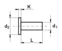 NIT ALUMINIOWY PEŁNY Z ŁBEM WALCOWYM 3.0*16 MM