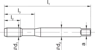 GWINTOWNIK MASZYNOWY 800X M3-6H DIN-371 B HSSE INOX TIN
