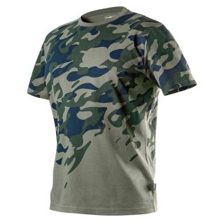 T-SHIRT ROBOCZY Z NADRUKIEM CAMO, ROZM.L