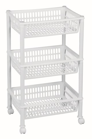 REGAŁ, STOJAK TROLLEY JUMBO ECO, BIAŁY