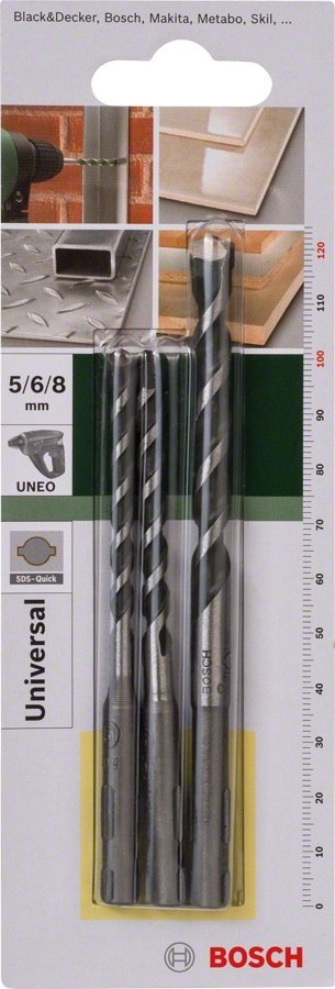 ZESTAW WIERTEŁ UNIWERSALNYCH SDS-QUICK SET 5/6/8