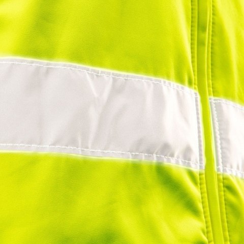 KURTKA ROBOCZA OSTRZEGAWCZA SOFTSHELL Z KAPTUREM ŻÓŁTA M