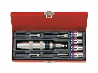 WKRĘTAK UDAROWY + BITY 5/16 6CZ.+NASADKI 8-14 MM, 10CZĘŚCI