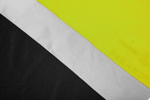 KOSZULKA T-SHIRT OSTRZEGAWCZY CIEMNY DÓŁ ŻÓŁTY S