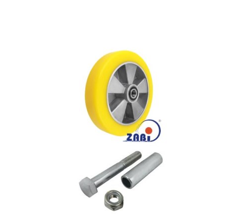KOŁO ALUMINIUM-POLIURETAN 250MM A91P+ZESTAW MONTAŻOWY