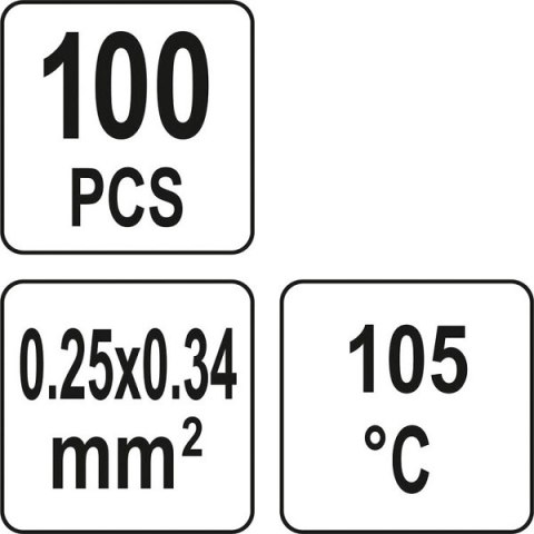 ZESTAW RUREK TERMOKURCZLIWYCH Z CYNĄ 0.25-0.34MM2., 100SZT