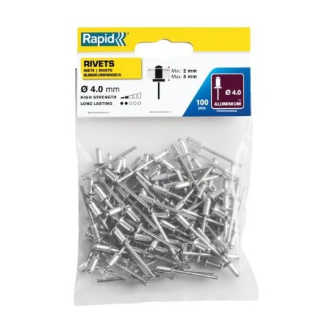 NITY ALUMINIOWE 4.8*8MM, 100SZT