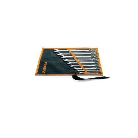 KOMPLET KLUCZY PŁASKO-OCZKOWYCH POLEROW. 6-19MM 9SZT. ETUI