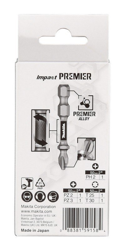 ZESTAW BITÓW IMPACT PREMIER 5 SZT. PH2,PZ2,PZ3,T25,T30