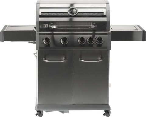 GRILL GAZOWY 4+1 STAL NIERDZEWNA 14.2KW, Z SZYBĄ