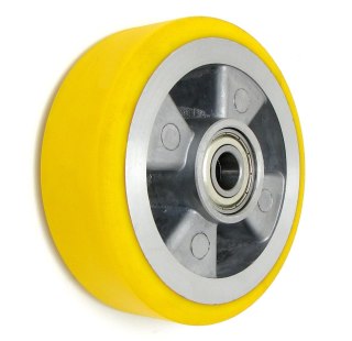 KOŁO ALUMINIUM-POLIURETAN 125MM BEZ OBUDOWY, ŁOŻYSKO, A20P