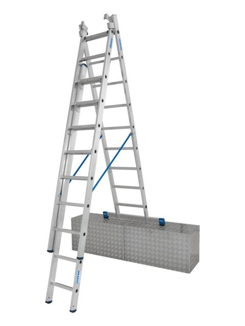 DRABINA ALUMINIOWA 3-ELEMENTOWA STABILO 3*9 SZCZEBLI
