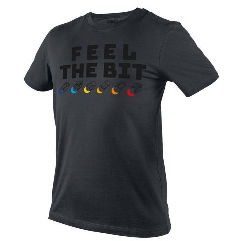 T-SHIRT Z NADRUKIEM FEEL THE BIT ROZMIAR XXL