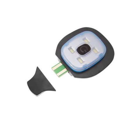 CZAPKA Z LATARKĄ LED CZARNO-SZARO-POMARAŃCZOWA PREMIUM