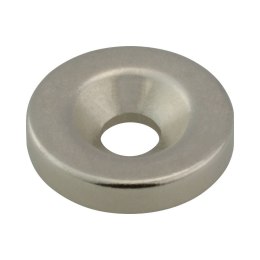 MAGNES NEODYMOWY OKRĄGŁY STAHL 14*3MM Z OTWOREM 8/4MM 5SZT