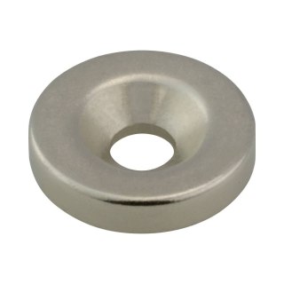 MAGNES NEODYMOWY OKRĄGŁY STAHL 14*3MM Z OTWOREM 8/4MM 5SZT