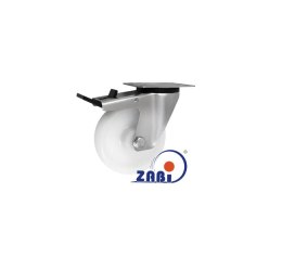 KOŁO Z TWORZYWA 125MM SKRĘTNE + HAMULEC WZMACNIANE 25BWH