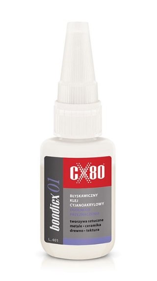 BONDICX 01 50G KLEJ CYJANOAKRYLOWY BŁYSKAWICZNY