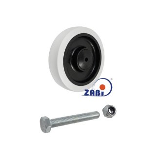 KOŁO MEBLOWE TWORZYWO+GUMA 125MM M125TŁ