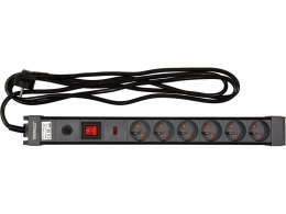PRZEDŁUŻACZ ELEKTR./CZARNY/ 6G Z/U 3M OCHR.PRZECIWPRZEPIĘC.