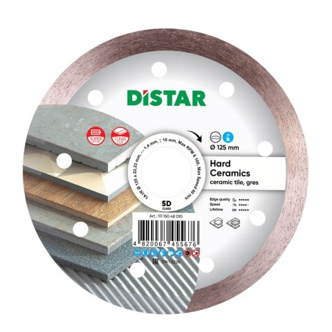 TARCZA DIAMENTOWA HARD CERAMICS 125*1.4*22,23MM