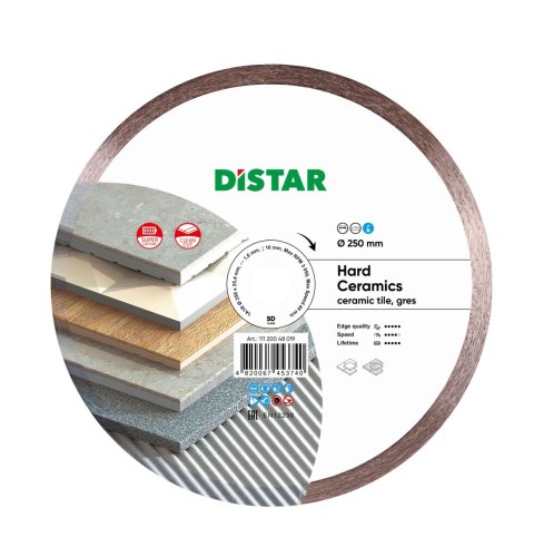 TARCZA DIAMENTOWA HARD CERAMICS 250*1.6*25.4MM