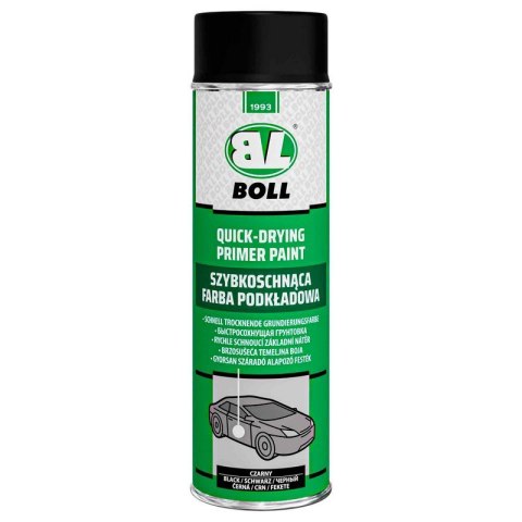 FARBA PODKŁADOWA SZYBKOSCHNĄCA BOLL CZARNA SPRAY 500ML.