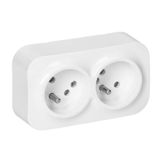 GNIAZDO PODWÓJNE N/T TODO 2*2P+Z IP20, 16A, 230V CZARNE