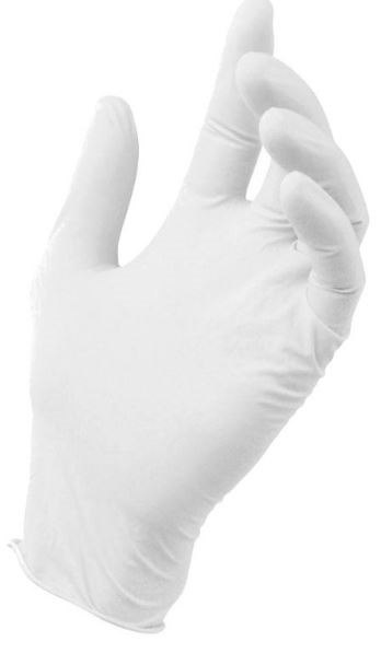 RĘKAWICE LATEXOWE BIAŁE 8% MEDASEPT ROZMIAR L