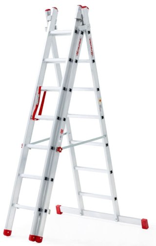DRABINA TRZYELEMENTOWA 3X7 SZCZEBLI AK225.3SC - F. SCHODOWA