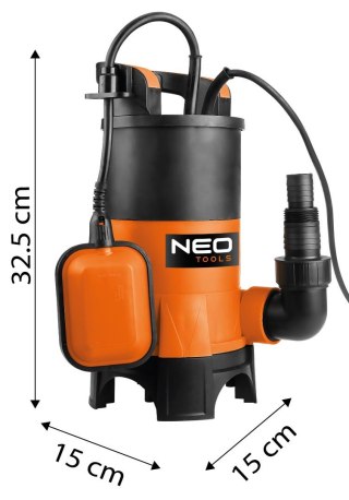 POMPA ZANURZENIOWA DO BRUDNEJ WODY 400W, 8000L/H