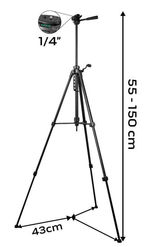 STATYW STALOWY 1.5M 1/4'